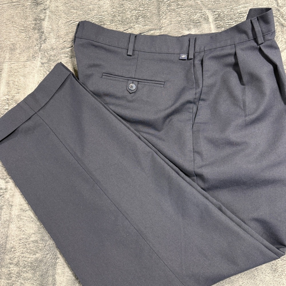Dockers‎ Pleated Dress Pants Mens 38x32 Navy Blue Cuffed 921150718